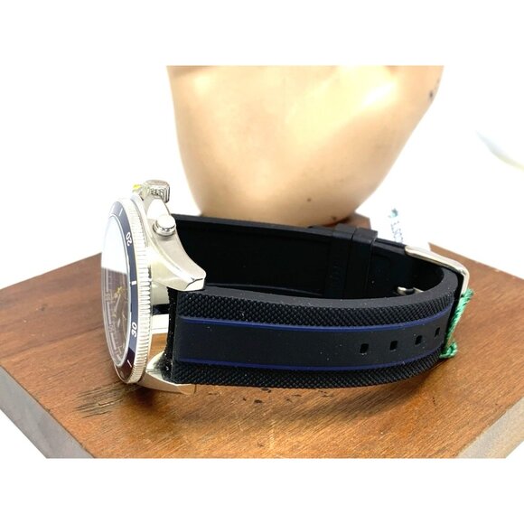 Lacoste Men's Watch 2011361 Quartz Chronograph Blue Dial Black Rubber Strap 43mm - Picture 8 of 13